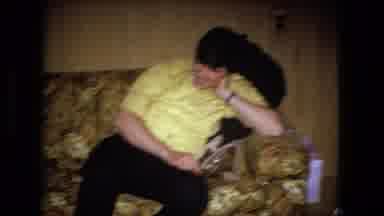 Fort Wayne Indiana (1973): Baby Plays With Party Hat As Father Laughs While