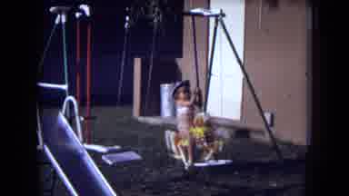 Gila National Forest New Mexico (1973): Little Girl Wearing A Swimsuit And Cowgirl