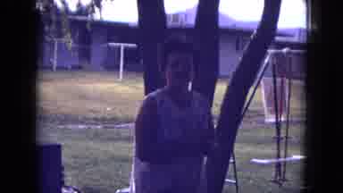 Gila National Forest New Mexico (1973): A Middle Aged Woman In A Dress Meanders
