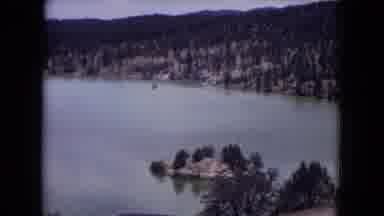 Gila National Forest New Mexico (1973): A Lake With Small Islands Full Of Trees