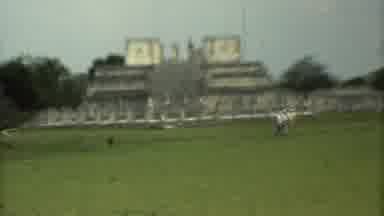 Mexico City (1973): Tourists Walk In Front Of Ancient Ruins Surrounded By Grass