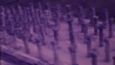 Mexico City (1973): A Large Amount Of Short Pillars Emerge From The Ground In An