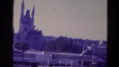 Orlando Florida USA (1974): Ancient Times City Being Filmed And Plane Landing