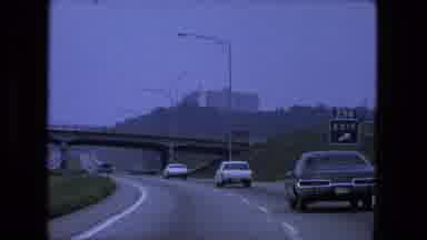 Fort Wayne Indiana (1974): The Car Is Driving Down The Interstate Looking At The