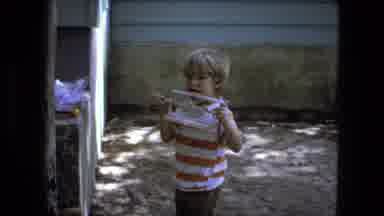 Fort Wayne Indiana (1974): Driving Down Almost Empty Highway And Young Boy In