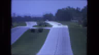 Fort Wayne Indiana (1974): Driving Down An Interstate Highway In The Fast Lane