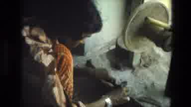 India (1974): Artisan Working On A Stone Art Piece