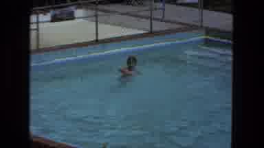 Fort Wayne Indiana (1974): Young Girl Diving In A Swimming Pool During Summer