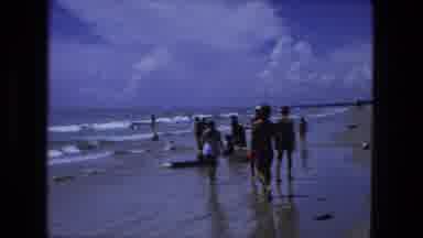 Fort Wayne Indiana (1974): Lots Of People Visiting The Beach And Swimming In The