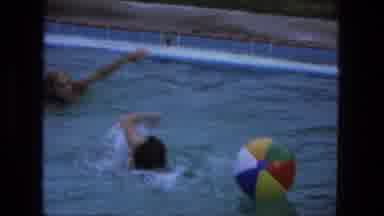 Fort Wayne Indiana (1974): People Swimming In The Clear Water Of A Public Pool
