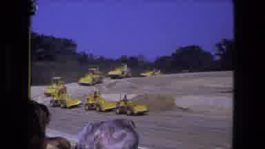Fort Wayne Indiana (1974): Arrival Of Many Tractors To Work On A Major