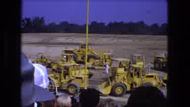 Fort Wayne Indiana (1974): A View Of Construction Workers Operating Tractors