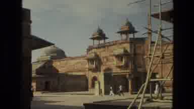 India (1974): Camera Captures The Castle That Has Tall Walls And Appears To Be
