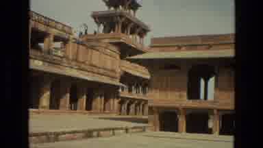 India (1974): Large Empty Building Or Landmark Temple Made Of Concrete Or Stone