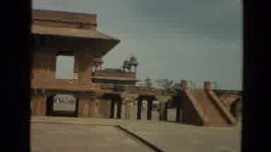 India (1974): View Of A Very Ornate Building Or Temple Of Some Sort With Stone
