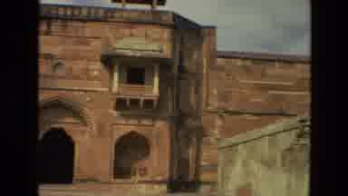 India (1974): View Of Temple Entrance On A Clear Sky Day With Interesting