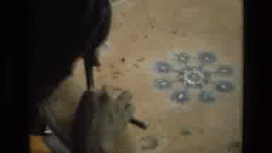 India (1974): Woman Is Thoroughly Hand Sculpting A Wooden Table With A Flower