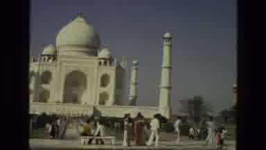 INDIA-1974: The Taj Mahal in Agra with Tourists