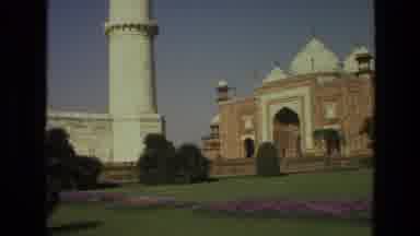 INDIA-1974: Taj Mahal With Visitors Strolling Gardens And Flowerbeds