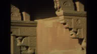 India (1974): A Wall Of A Building Or Temple Landmark With A View Of The Taj Mahal