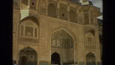 India (1974): Very Old Gothic Structure With What Appears To Be Tourists At The