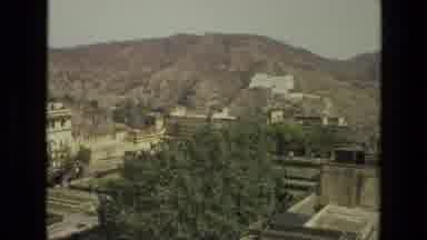 India (1974): Birds Flying Over A Group Of Medieval Strongholds And Castles