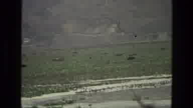 India (1974): Shallow River Flowing Through Green Valley Between Some Distant