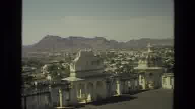 India (1974): View Panning Across Ruins And Water