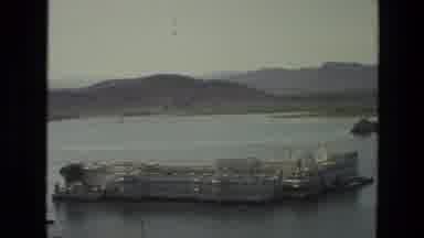 India (1974): Zooming On A Small Island With Some Beautiful White Buildings