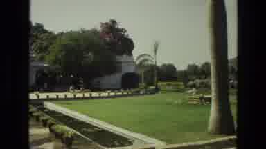 India (1974): People Walk Through Beautiful Landmark