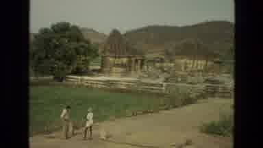 India (1974): Visiting And Touring Farm In The Country With Children Running And