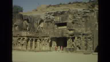 India (1974): Ruins Of Some Ancient Temple Somewhere In India First A Wide Shot