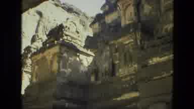 India (1974): An Old Monumental Historic Structure With A Faded Artistic Carving