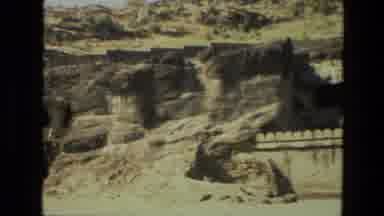 India (1974): Desert Mountain Ruins Caves Walls Canyon Ancient Civilization
