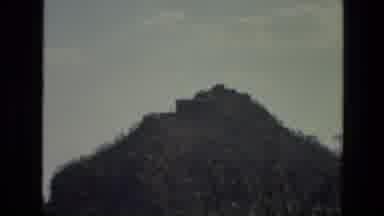 India (1974): View Of Brown Hill With White Building And Garden On A Bright Sunny