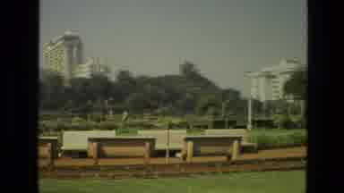 India (1974): A Guy Is Having Fun Taking A Walk In The Park