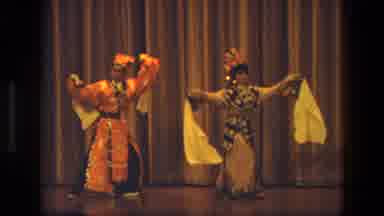 India (1974): A Man And Lady On Stage In Costumes Dancing And Acting In A Play