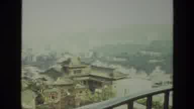 India (1974): Camera Captures The Sky Line Of The City That Appears To Be A Bit