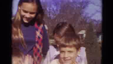Lincoln Nebraska-1974: Family Reunion Outside House