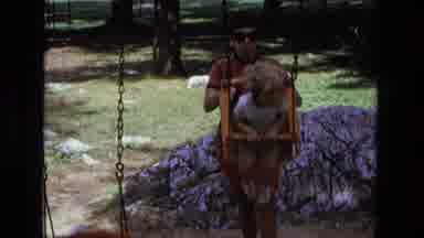 California USA (1975): Mother And Child With A Swing