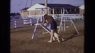 California USA (1975): Father And Toddler Play On The Slide Then Toddler Plays
