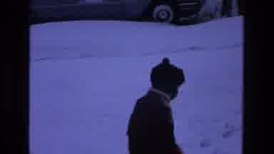 California USA (1975): Two Children Bundled Up In Winter Coats And Snow Boots