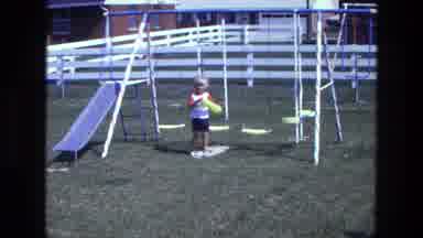 California USA (1975): Little Kids Playing In Playground