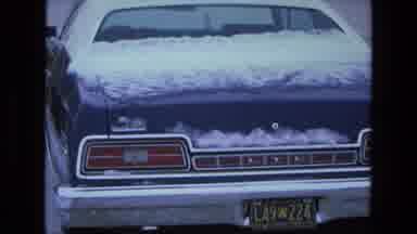 California USA (1975): Nineteen Seventies Ford Ltd Sedan With Snow On It Parked In