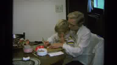 California USA (1975): A Single Mother Helps Her Son Complete His Art Project