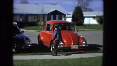 Fort Wayne Indiana (1976): Young Males During The 1970s Near The Red And Sky Blue
