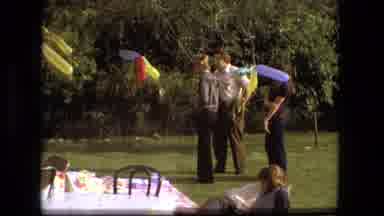 Fort Wayne Indiana (1976): Arriving At An Outdoor Party In A Yellow Car While