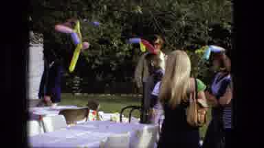 Fort Wayne Indiana (1976): Group Of People Attending A Party Outside Decorated