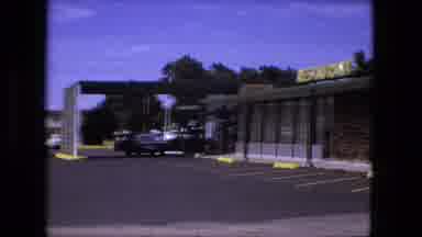 Fort Wayne Indiana (1976): A View Of A Restaurant With A Nearly Empty Parking Lot