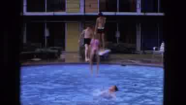 Fort Wayne Indiana (1976): Kids Playing On The Pool On A Hot Summer Day